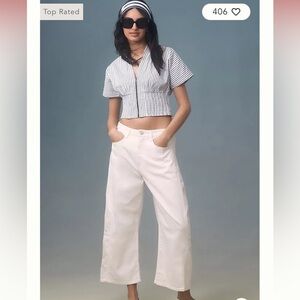 The Kenna Mid-Rise Heritage Barrel Jeans by Pilcro‎ NWT